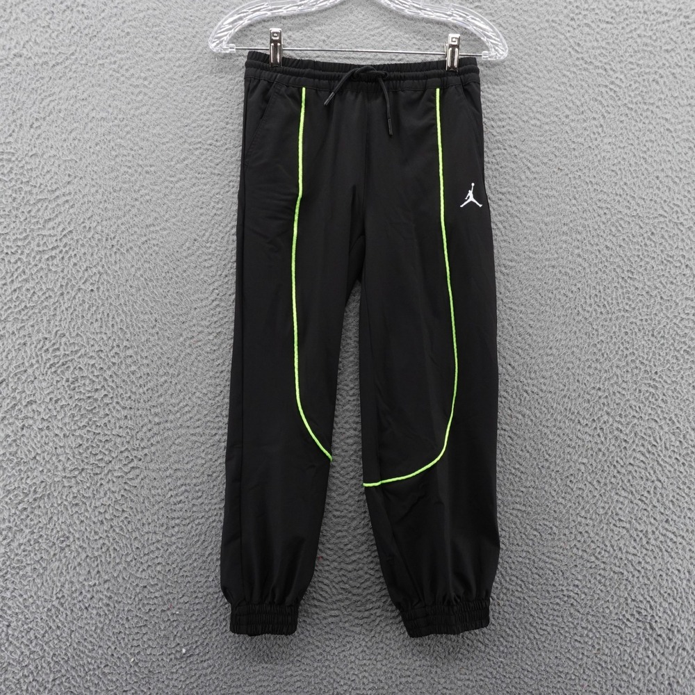 Nike Jordan Track Pants Black Neon Green Joggers Kids Small 8-10 Years‎ $60 NEW